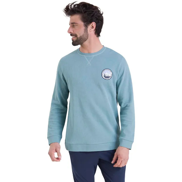 athena-thermik-waffle-7p33-ensemble-pyjama-homme-bleu-coton image 1
