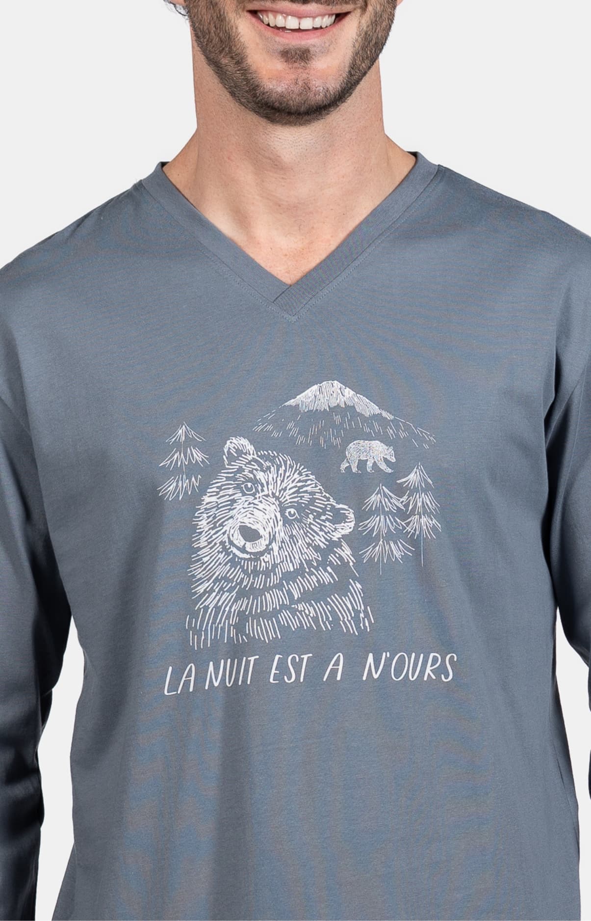 arthur-bob-pyjama-nuit-n-ours-acier-homme image 2