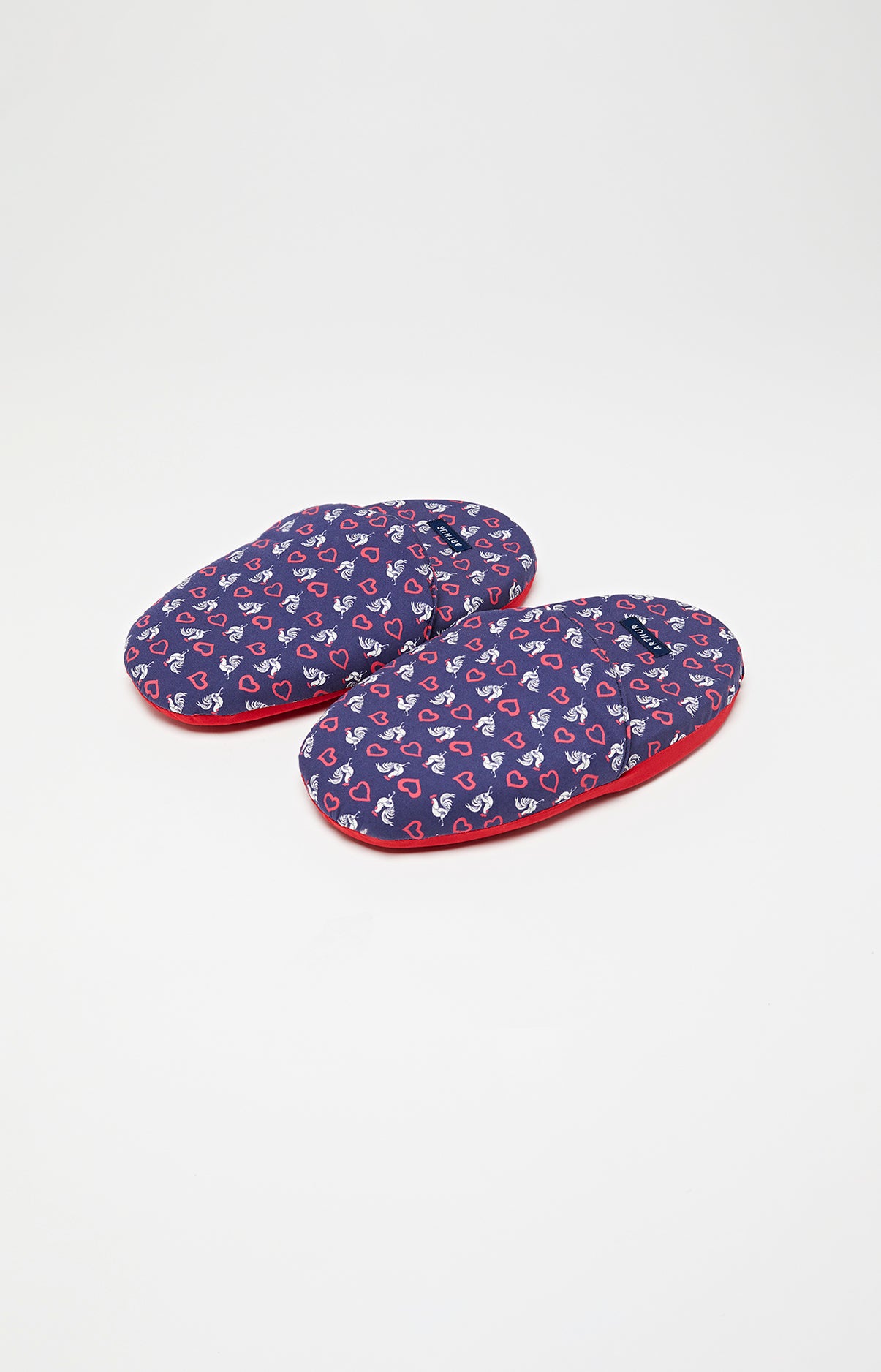 arthur-bob-cocoeurico-pantoufles-homme-marine-coton-bio image 1
