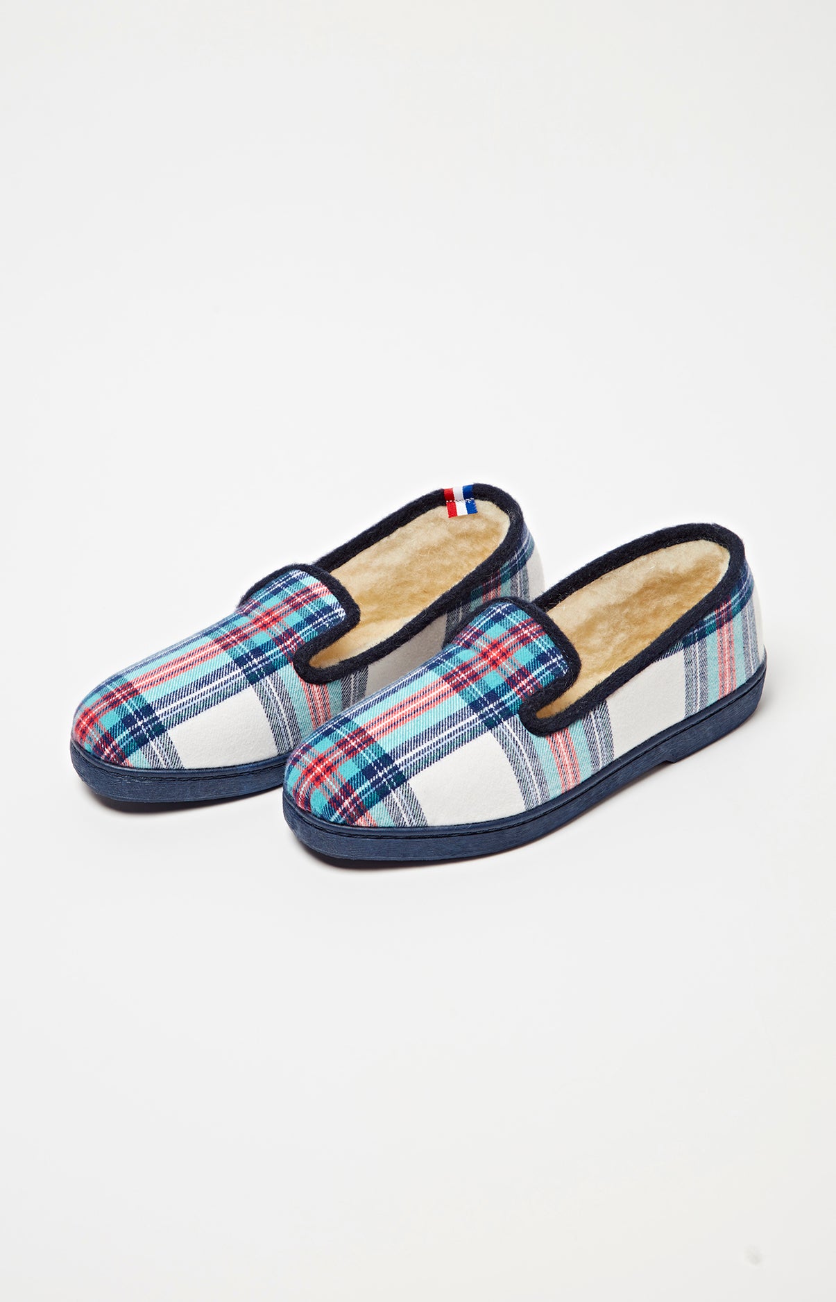 arthur-logan-charentaises-homme-tartan-neige-en-laine image 1