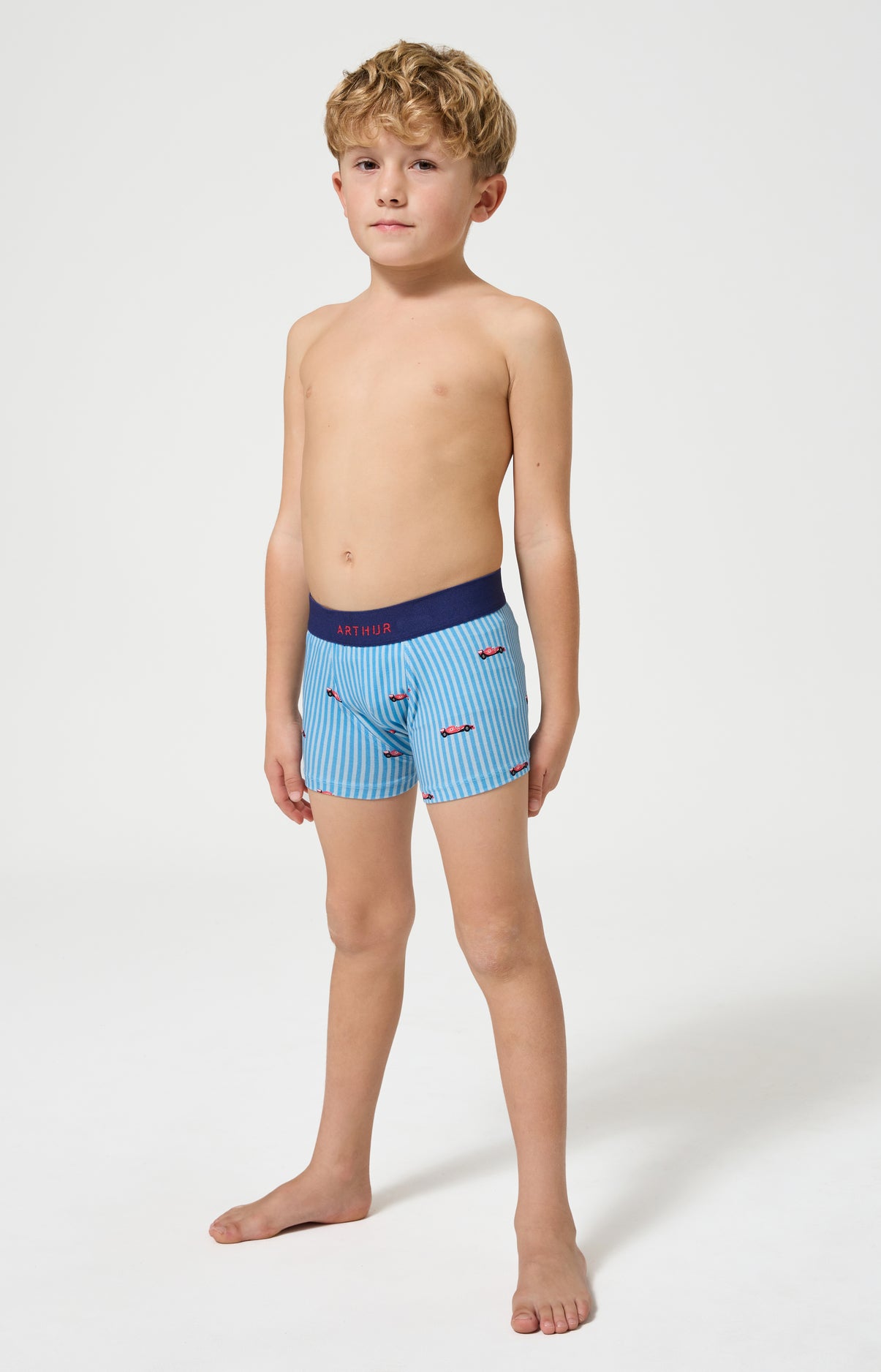 arthur-bob-grand-prix-boxer-enfant-bleu-coton-bio image 2