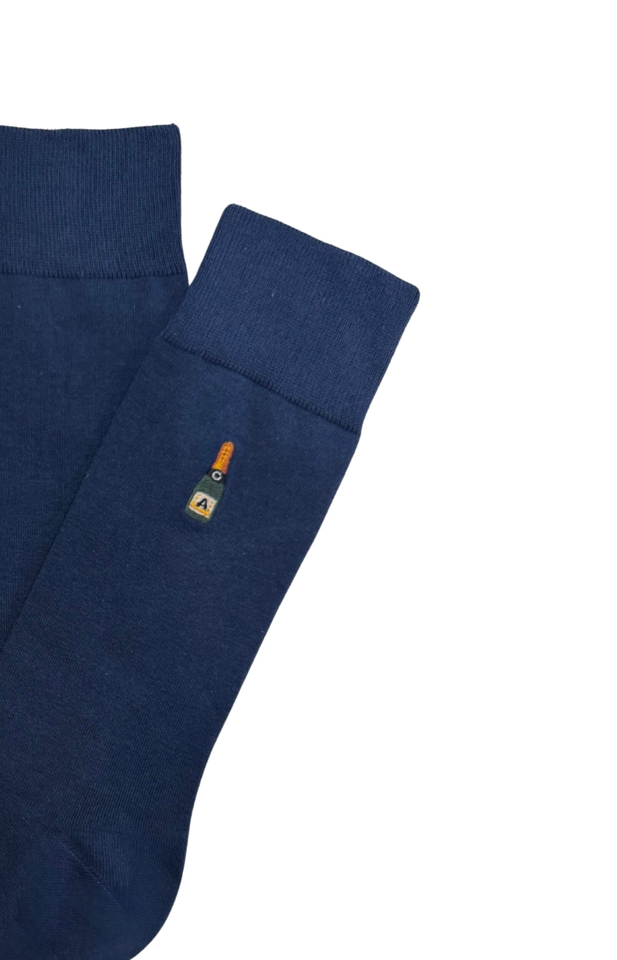 arthur-bob-chaussettes-brod-es-champagne-marine-40-46 image 2