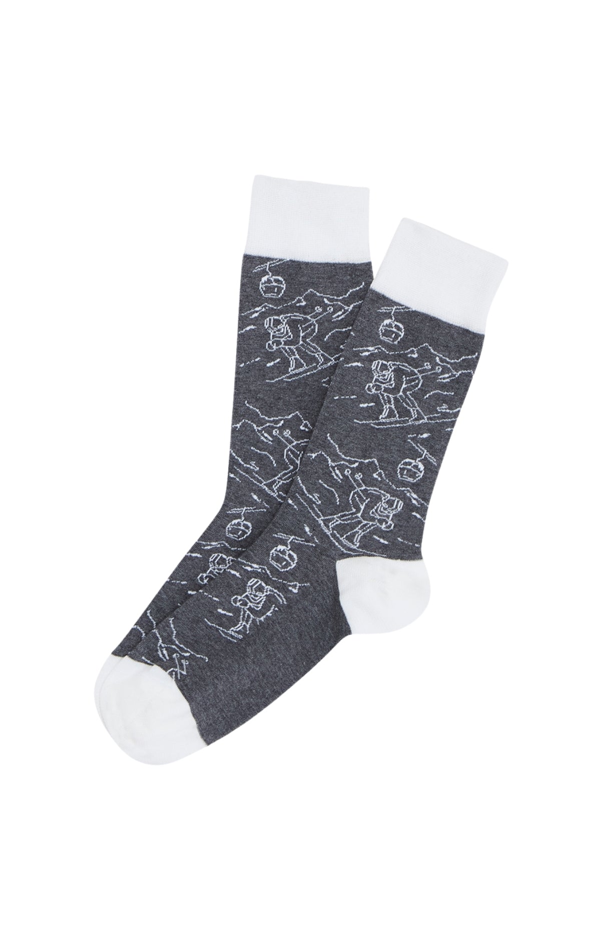 arthur-bob-tout-schuss-chaussettes-homme-gris-coton-bio image 1