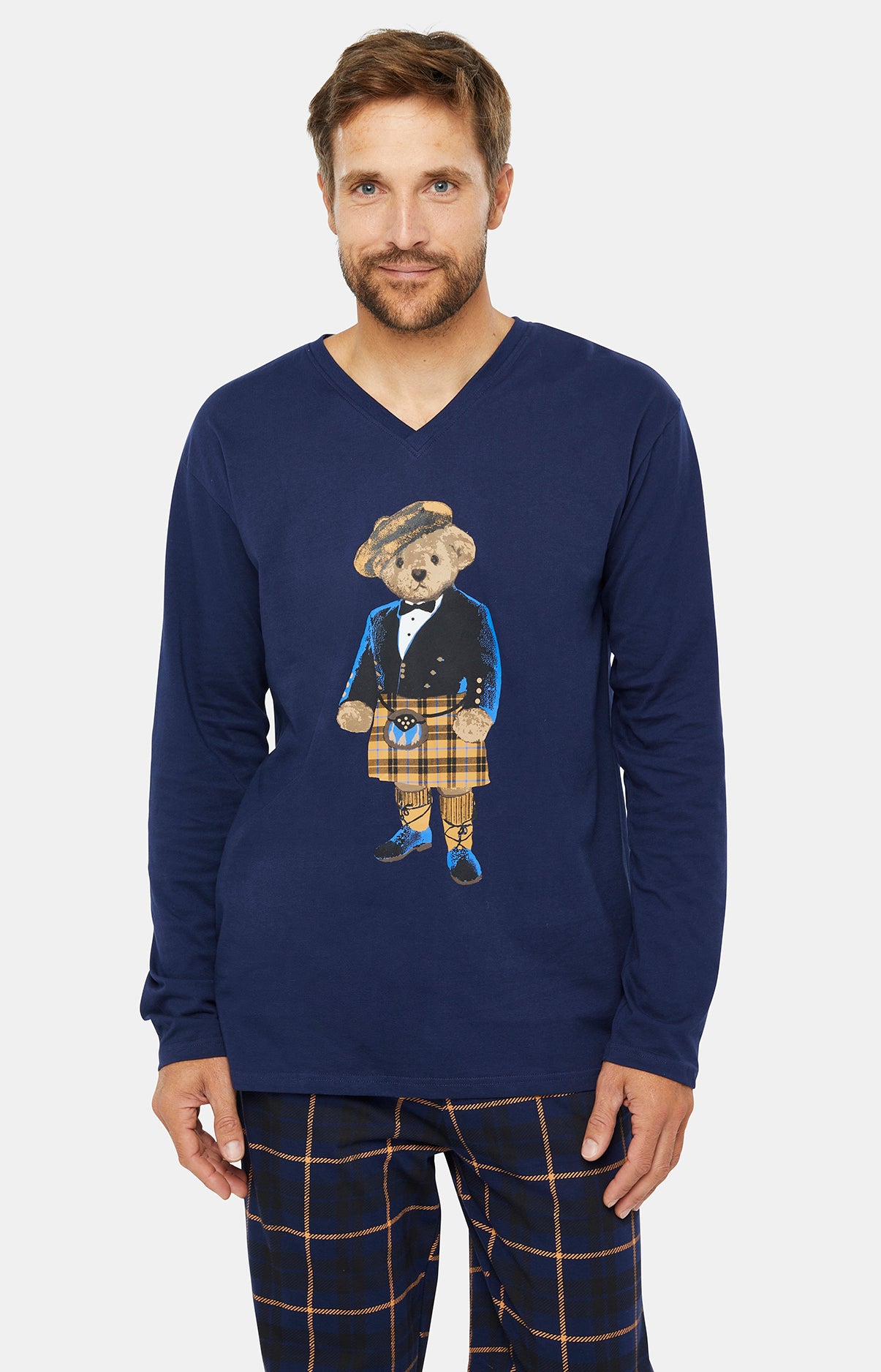 arthur-bob-pyjama-boston-bleu-marine-homme-coton image 5