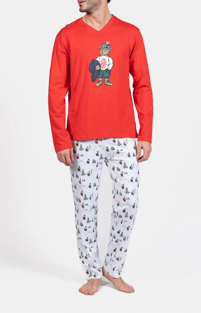 arthur-bob-mountain-pyjama-homme-blanc-coton image 1