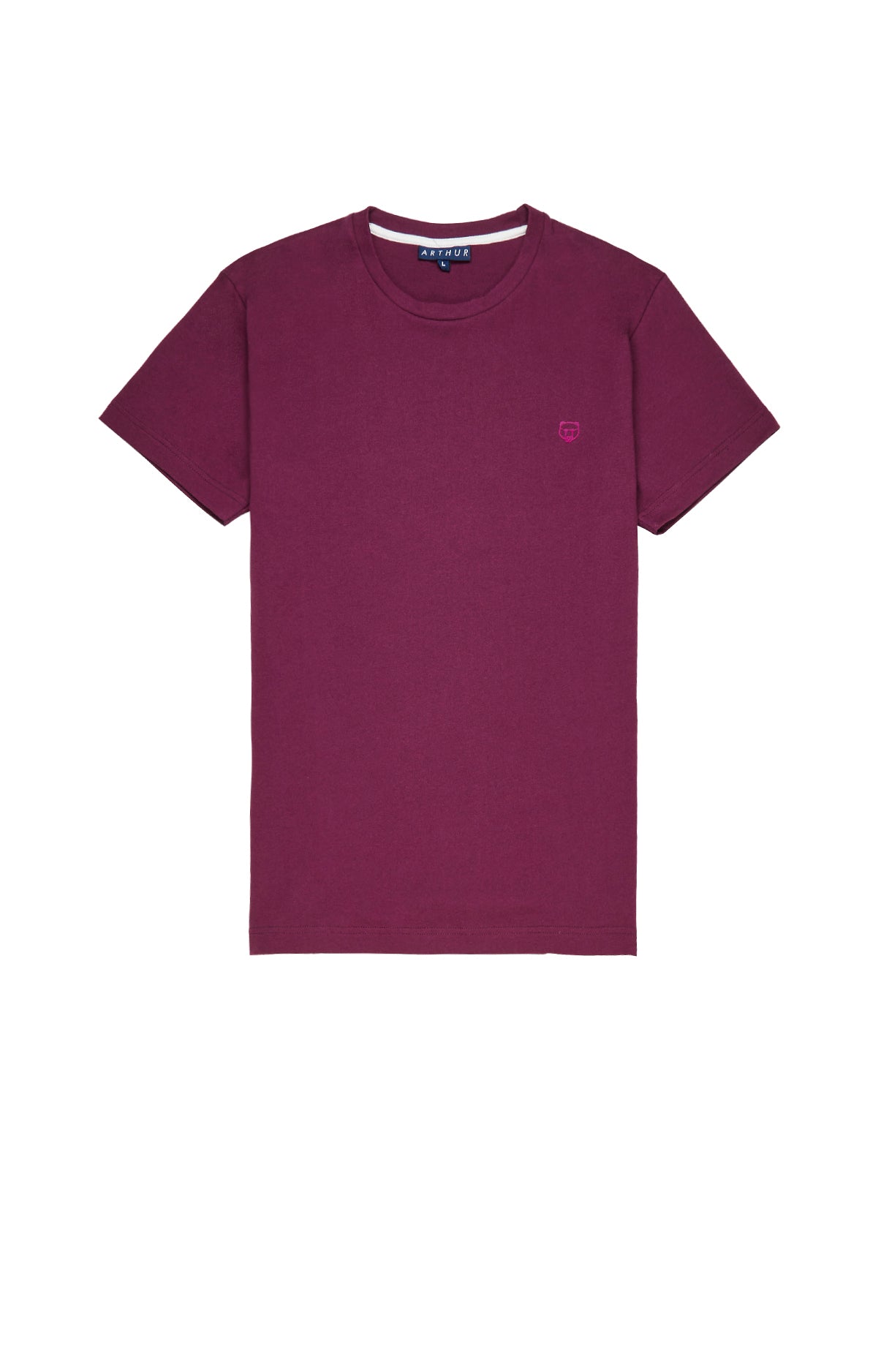arthur-bob-tee-shirt-coton-bio-bordeaux-manches-courtes image 3