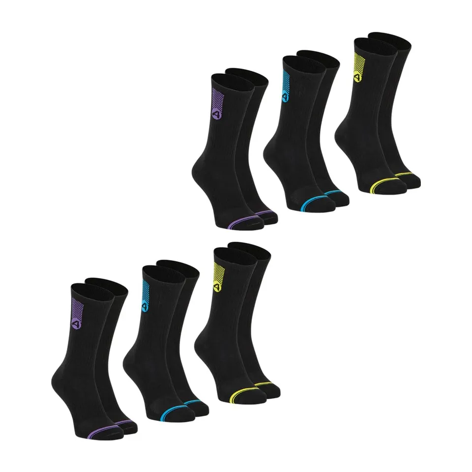 athena-training-dry-chaussettes-homme-noir-lot-6-respirantes image 1