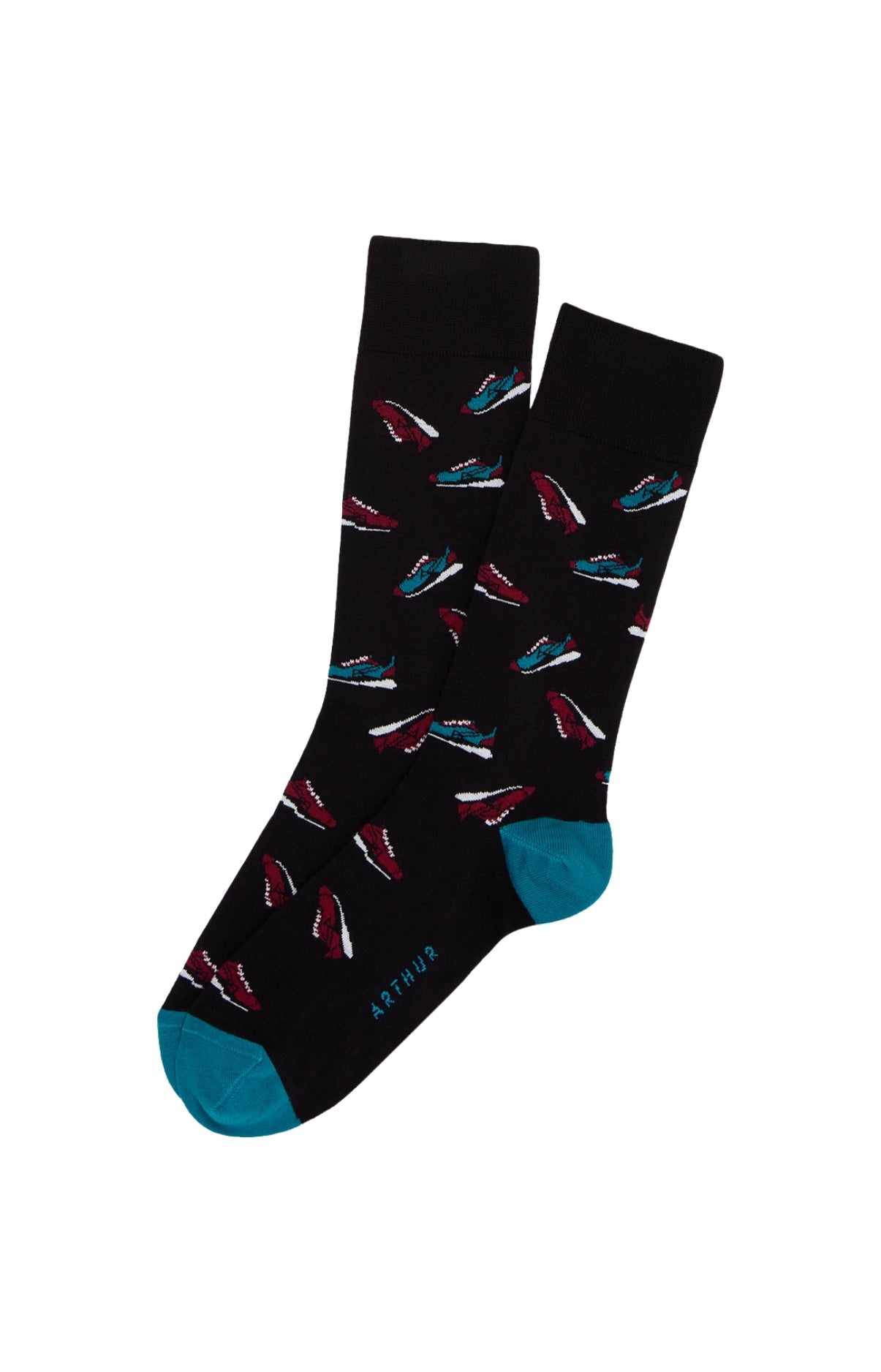 arthur-bob-sneakers-noir-chaussettes-coton-noir-40-46 image 1