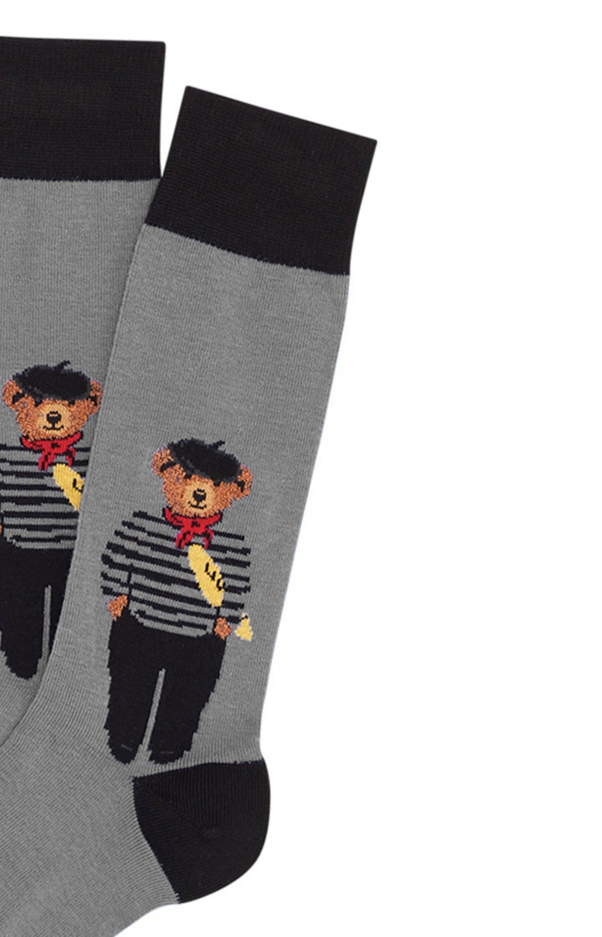 arthur-bob-teddy-in-paris-chaussettes-homme-grises-coton-bio image 2