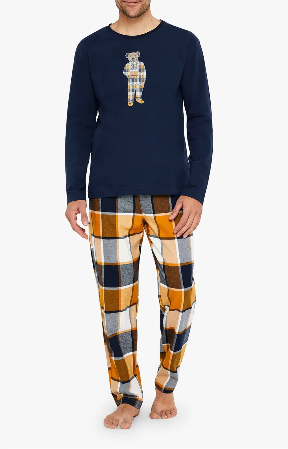 arthur-bob-happy-40-pyjama-homme-coton-bio-gold image 1