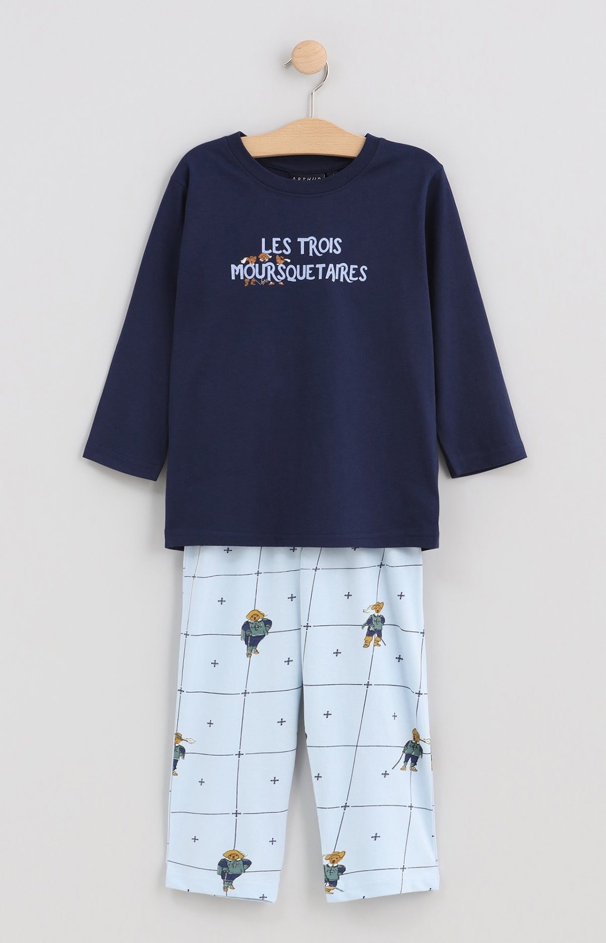 arthur-bob-mou-r-squetaires-pyjama-enfant-coton-ciel image 1