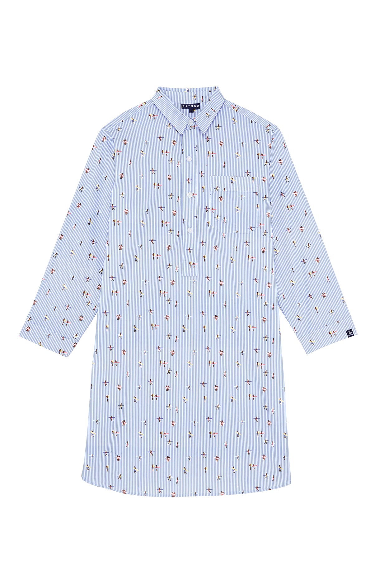 arthur-bob-surf-chemise-de-nuit-homme-bleu image 3