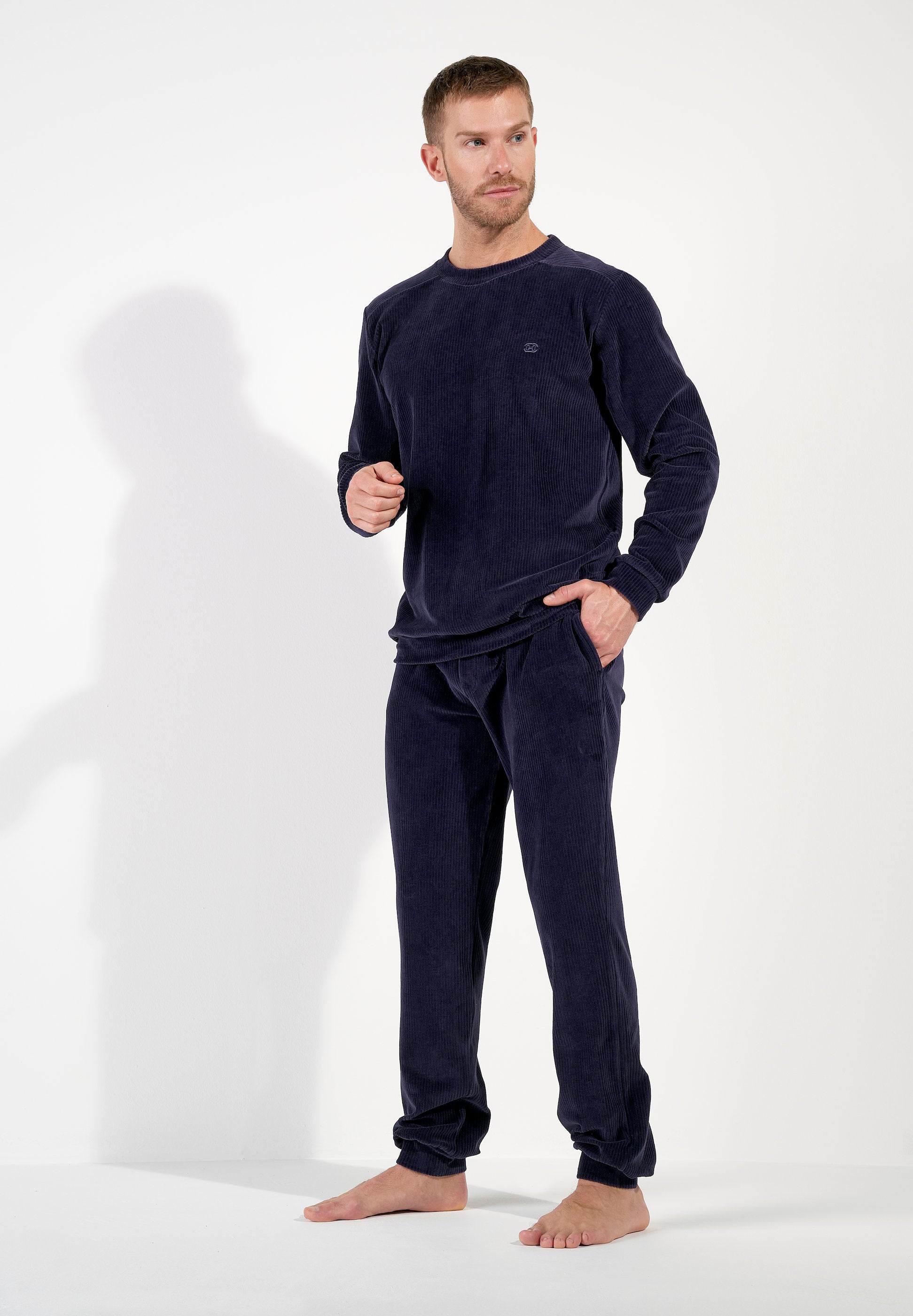 hom-ronnie-surv-tement-homme-bleu-marine-velours image 4