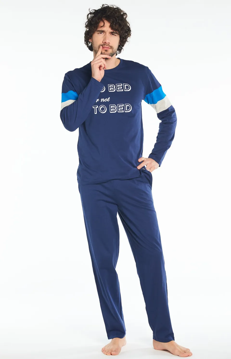 arthur-bob-bed-or-not-to-bed-pyjama-long-marine-coton image 1
