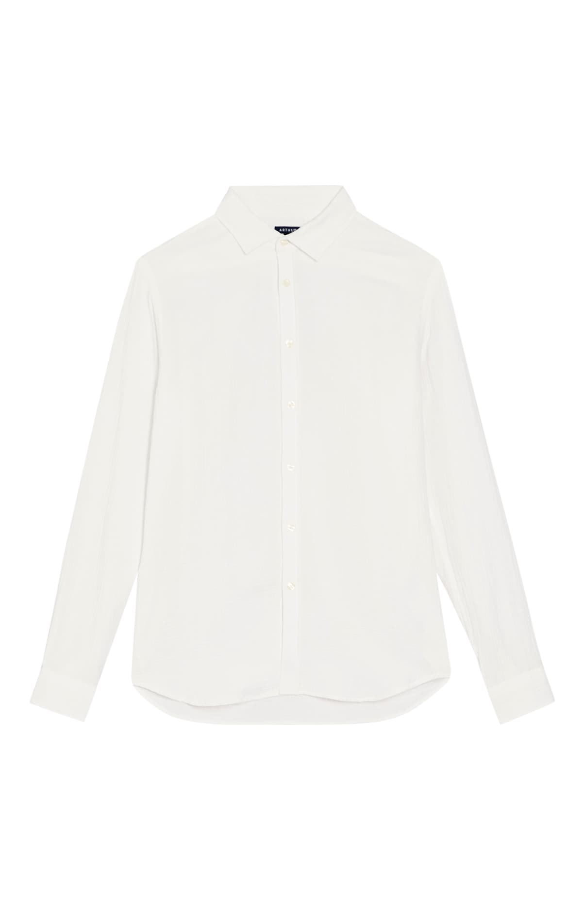 arthur-bob-chemise-gaze-coton-blanc-manches-longues image 3