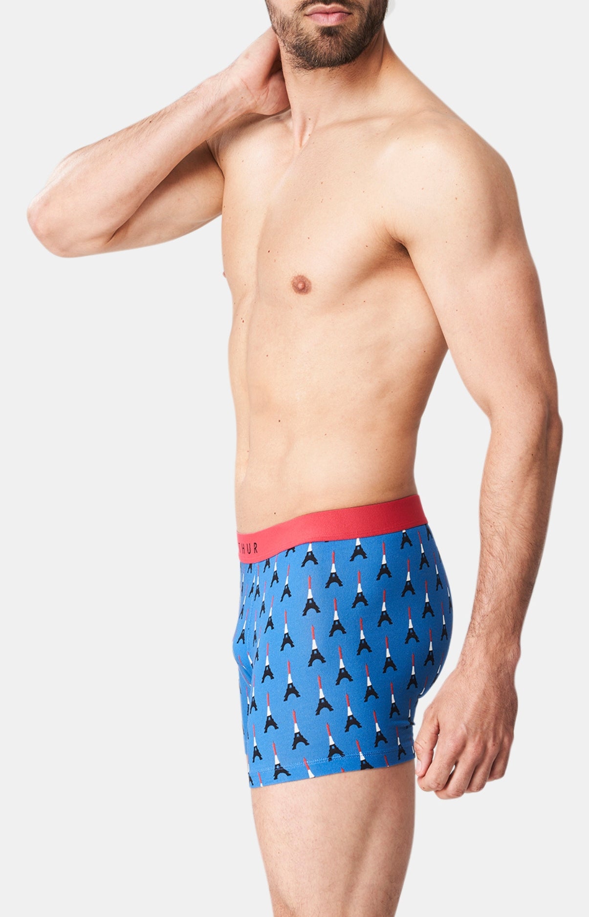 arthur-bob-boxer-tour-eiffel-bleu-coton-bio-homme image 4