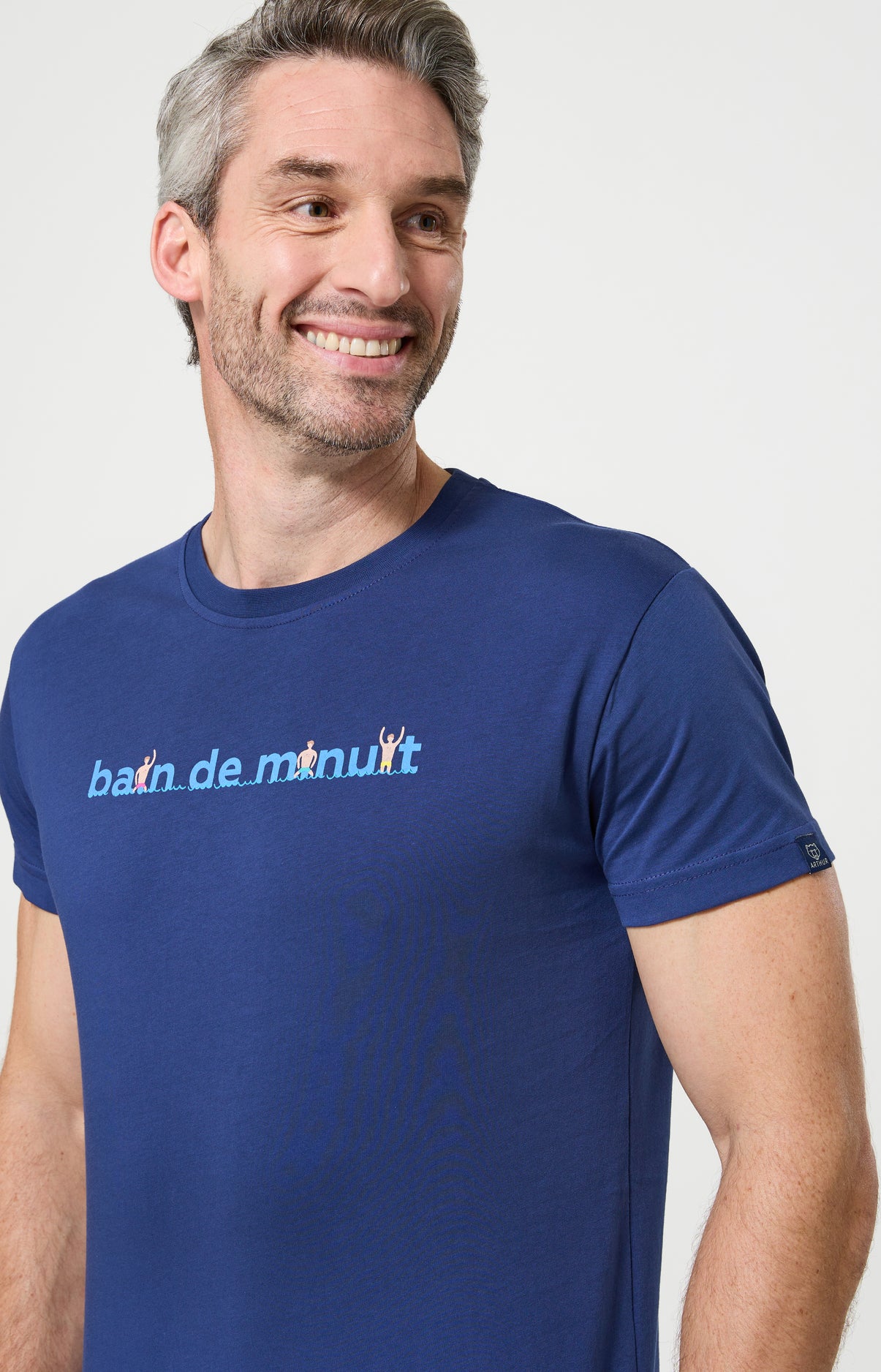 arthur-bob-pyjashort-bain-de-minuit-marine-bio image 2