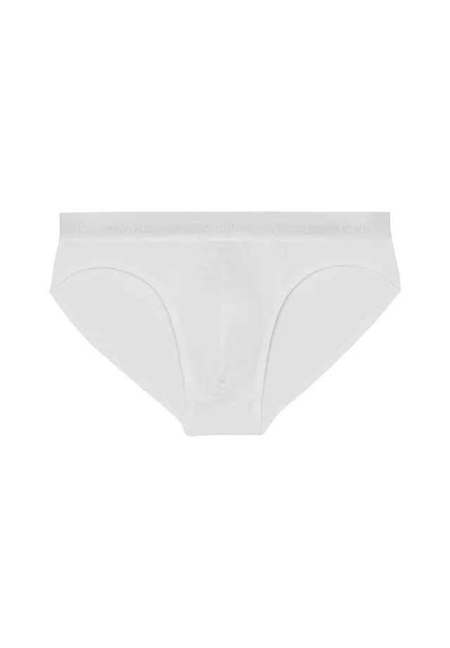 hom-classic-mini-briefs-slip-homme-blanc-modal-coton image 1