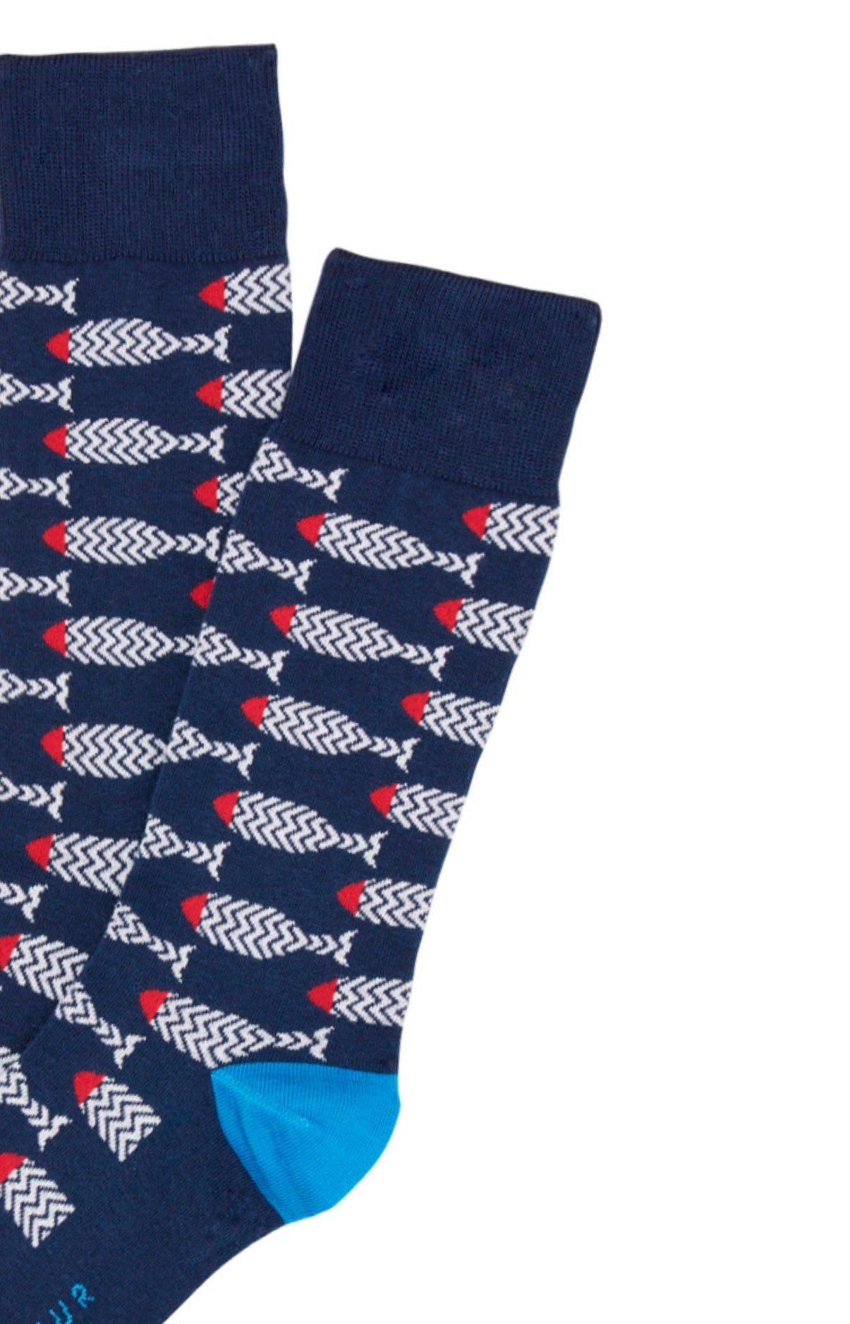 arthur-bob-fish-chaussettes-homme-marine-coton-bio image 2