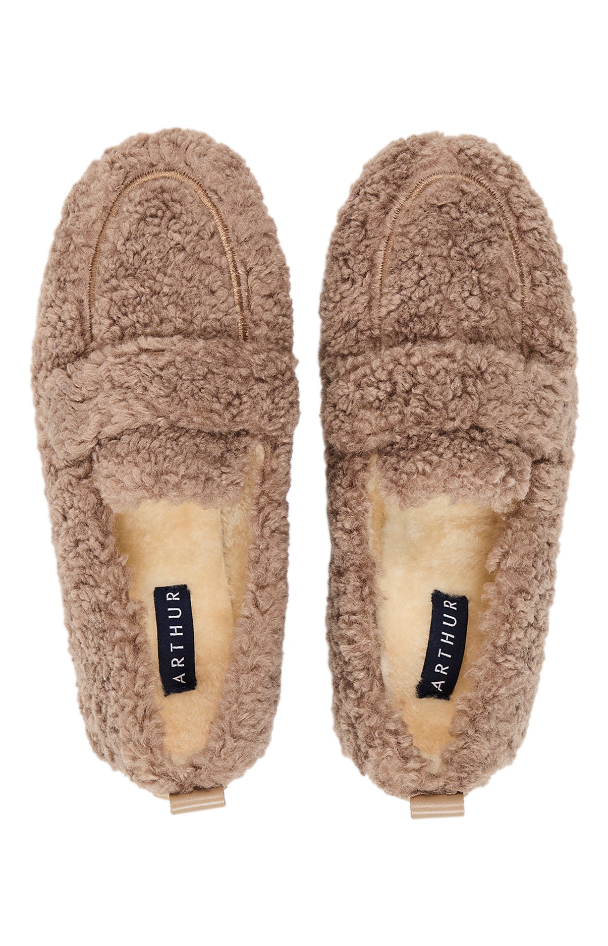 arthur-bob-sherpa-chaussons-noisette-peluche-chaude image 3