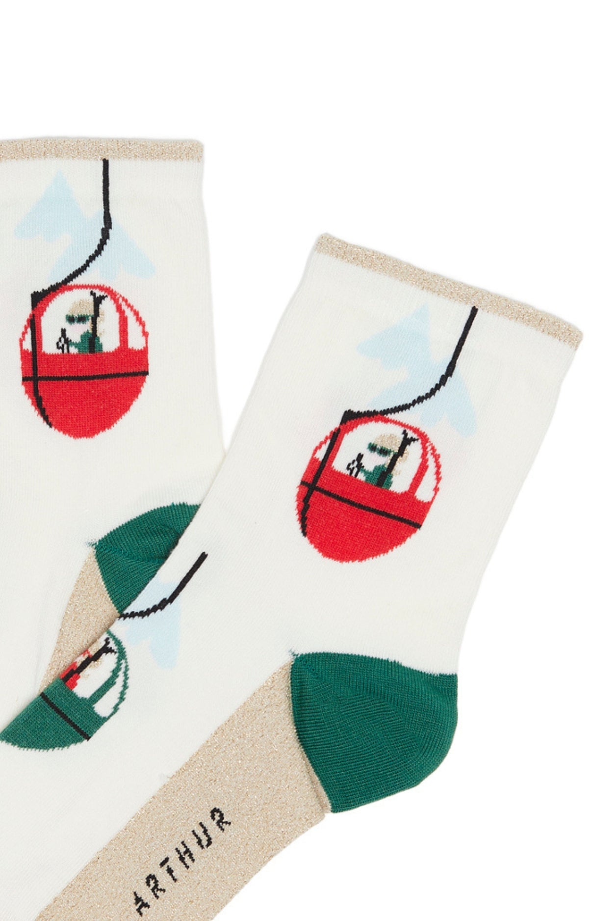 arthur-bob-t-l-cabine-chaussettes-femme-ivoire-36-40-coton image 2
