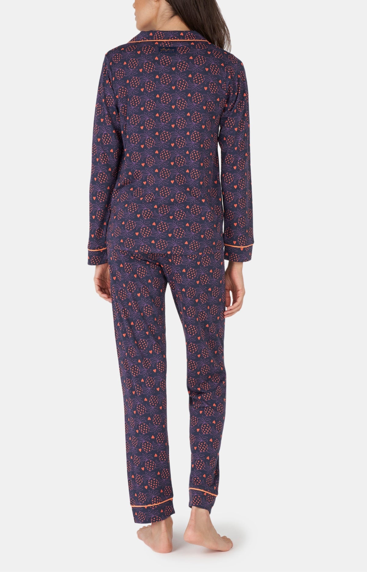 arthur-bob-pyjama-fruit-d-fendu-femme-marine-lyocell-coton image 6