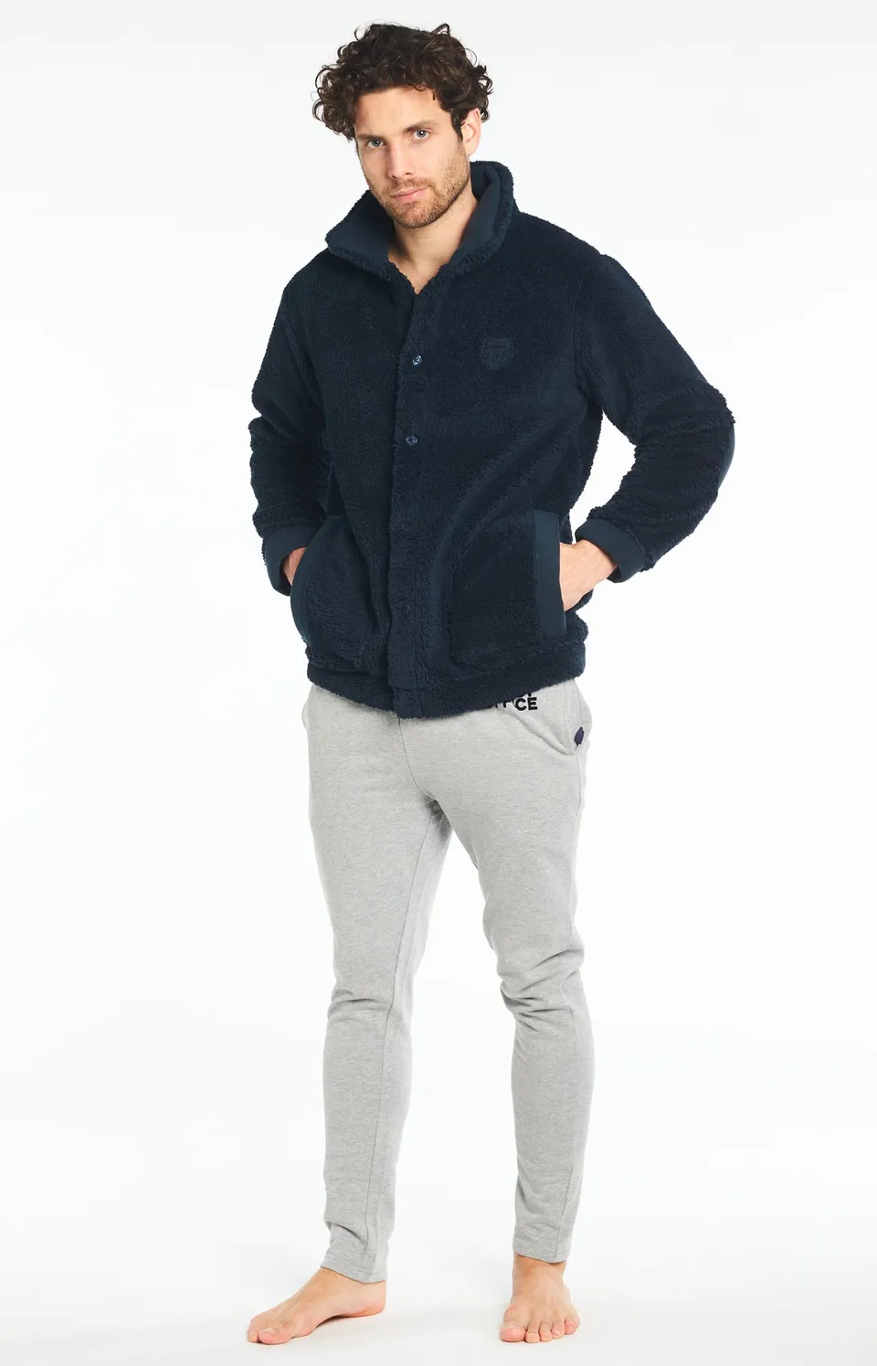 arthur-bob-ours-veste-polaire-homme-nuit-double-face image 1