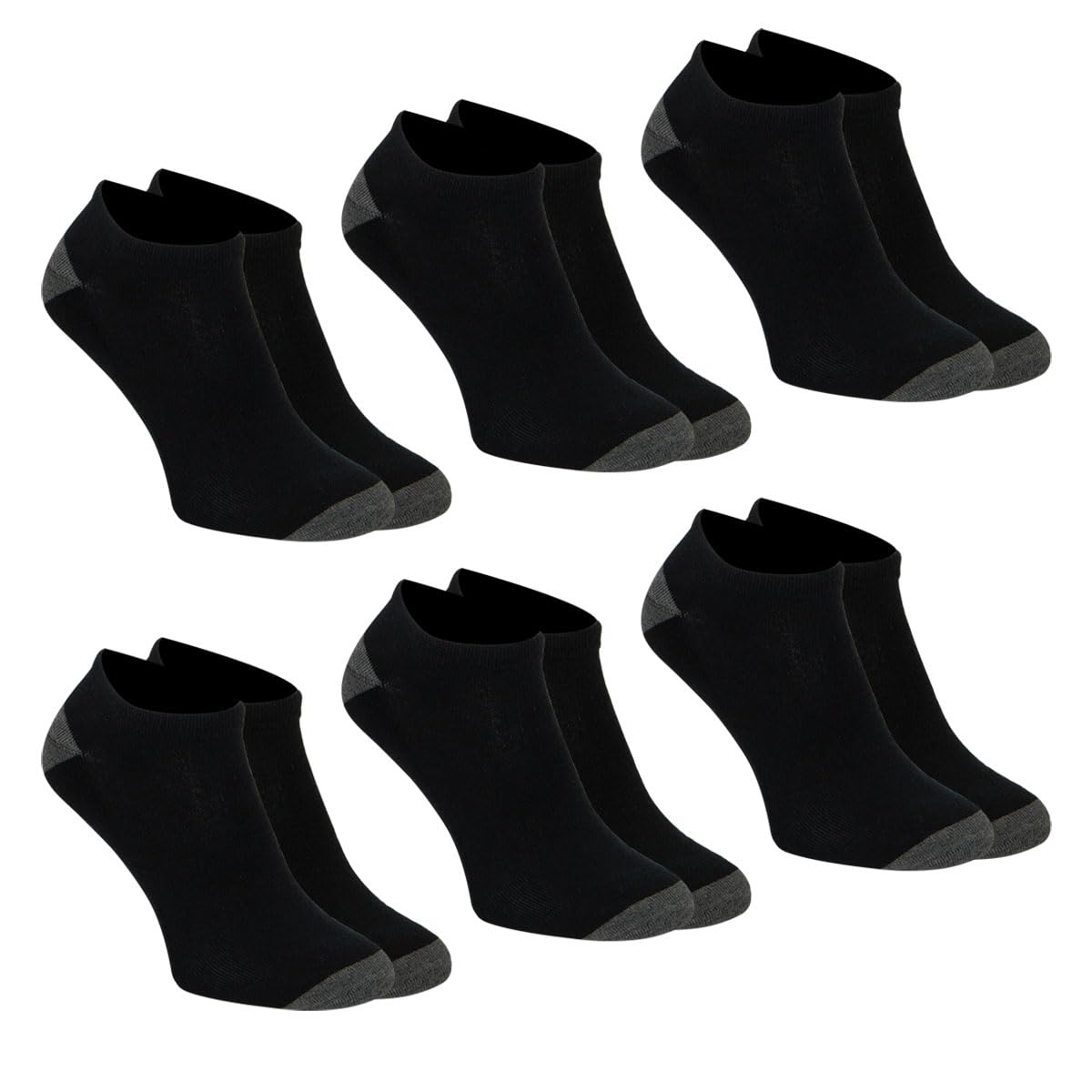 athena-ecopack-sport-socquettes-homme-lot-6-blanc-gris image 1