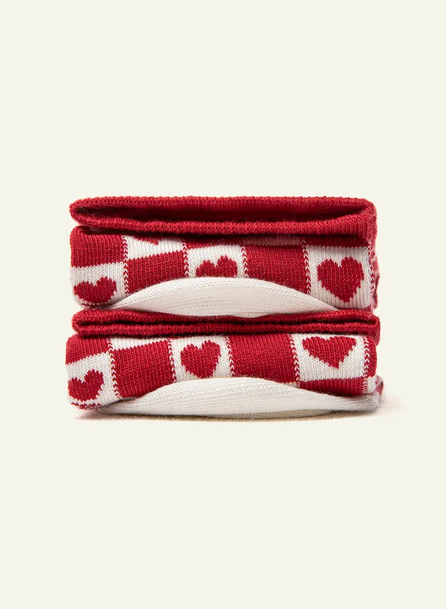 archiduchesse-fantaisie-amour-crois-chaussettes-rouge-36-41 image 1