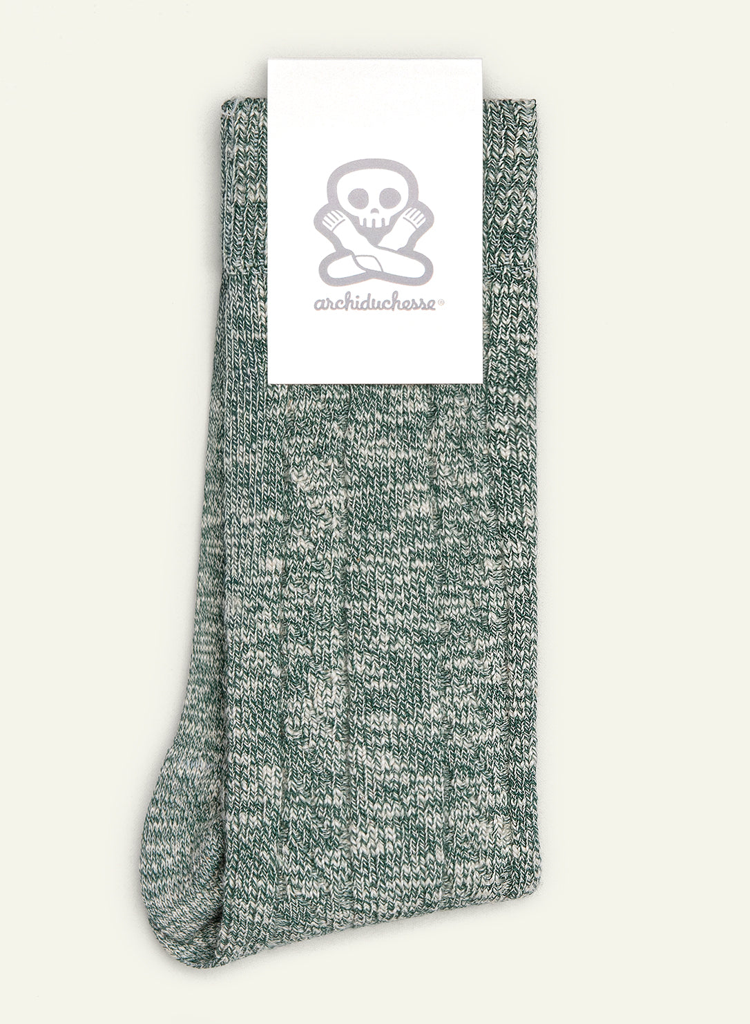 archiduchesse-cocooning-d-hiver-chaussettes-vert-sapin-chaud image 3