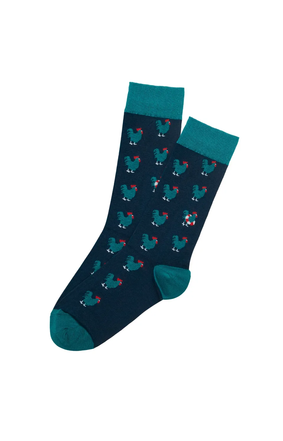 arthur-bob-coq-chaussettes-homme-marine-coton-bio image 1
