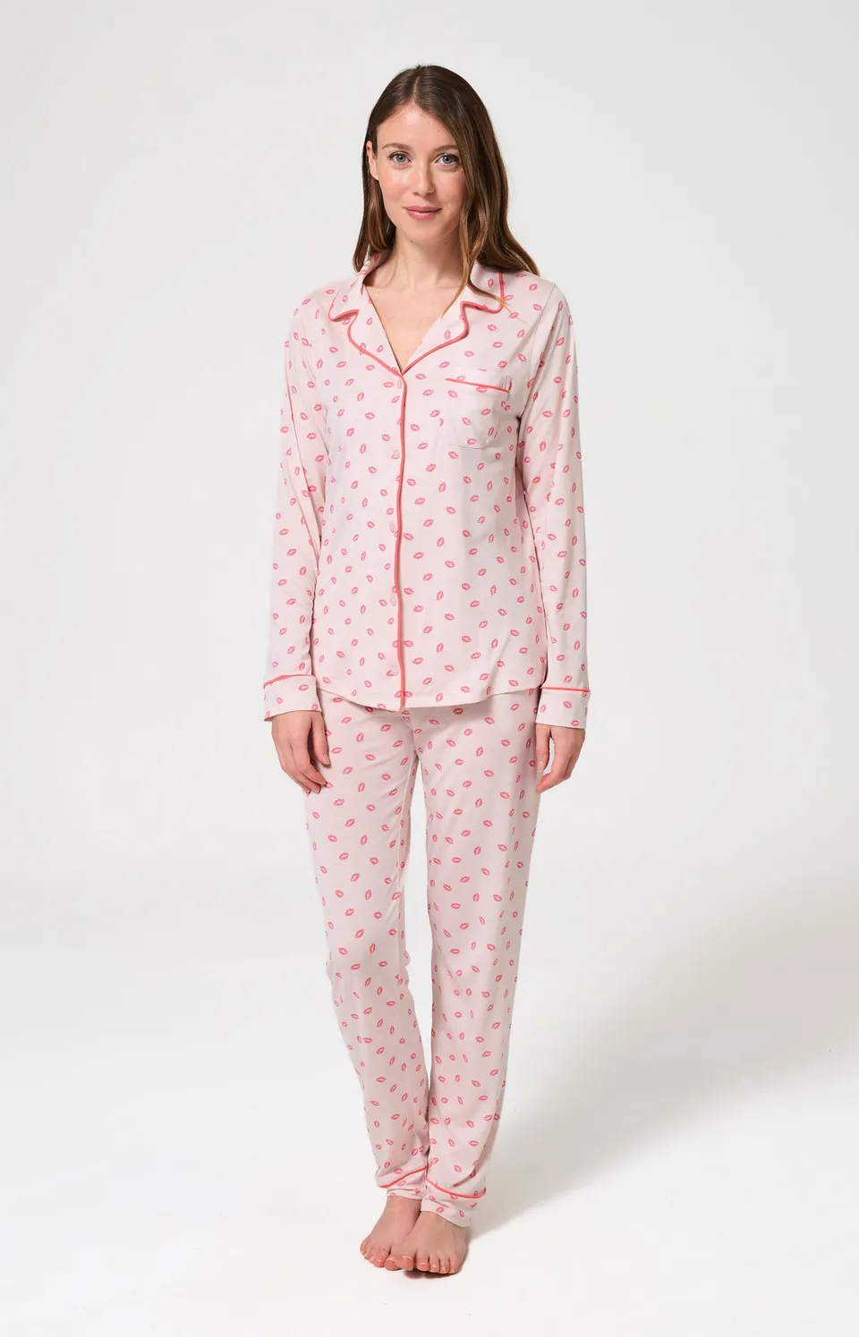 arthur-bob-kiss-pyjama-femme-nude-lyocell-coton image 1