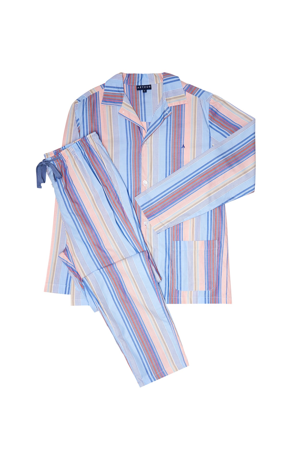 arthur-bob-tampa-pyjama-homme-bleu-ray-coton image 3