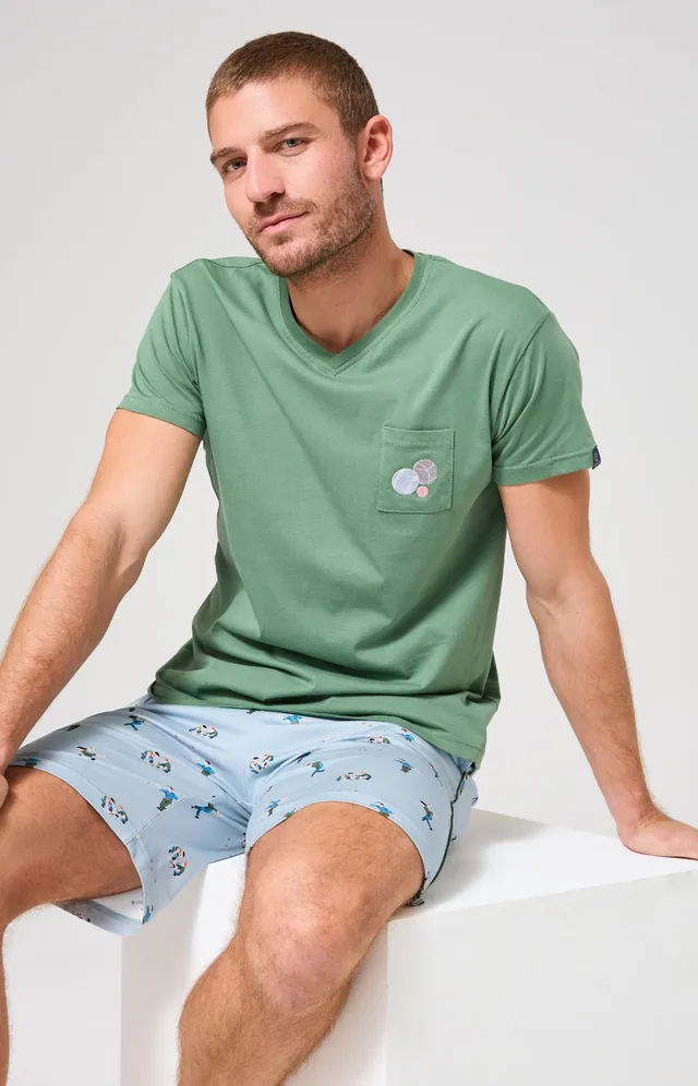 arthur-bob-p-tanque-pyjashort-homme-jersey-coton-ciel image 1