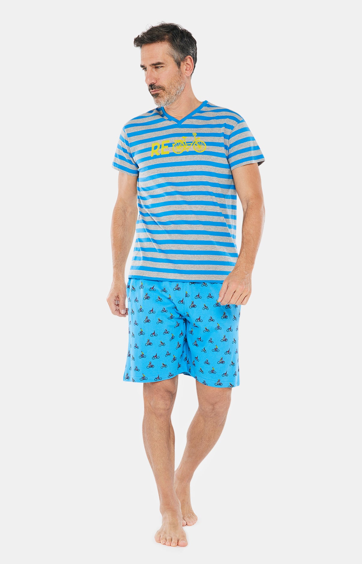 arthur-bob-re-cycles-pyjashort-homme-bleu-coton image 4