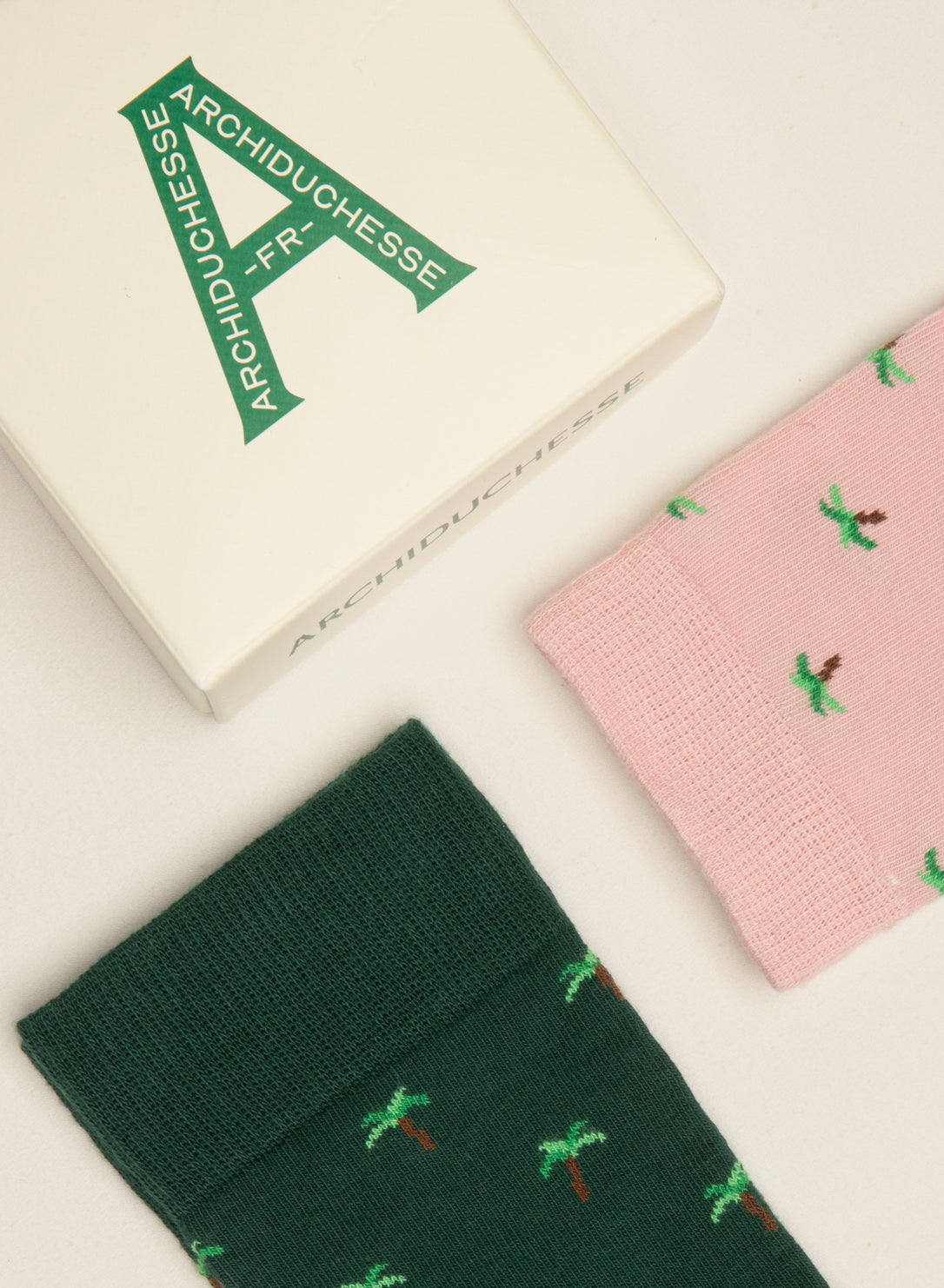 archiduchesse-fantaisie-coco-cool-chaussettes-duo-rose-vert image 2