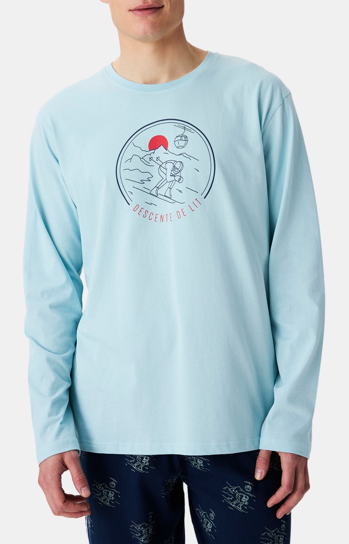 arthur-bob-descente-de-lit-pyjama-homme-marine-coton image 2