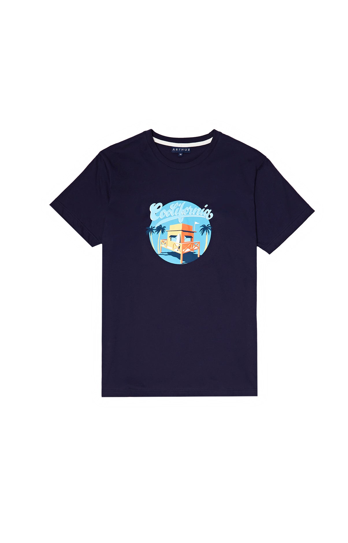 arthur-bob-coolifornia-tee-shirt-homme-coton-bio-marine image 3