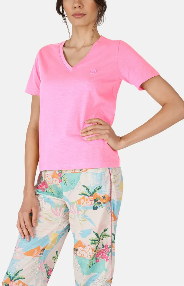 arthur-bob-tee-shirt-coton-bio-rose-col-v image 1