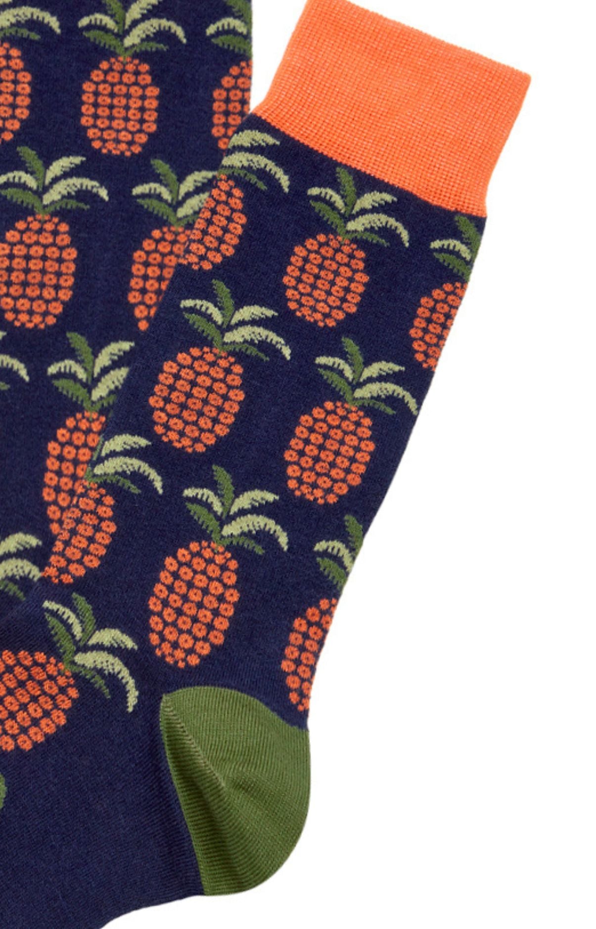 arthur-bob-ananas-chaussettes-marine-40-46-coton-bio image 2