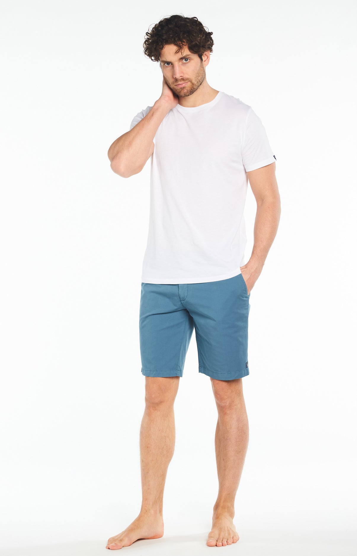 arthur-bob-duck-bermuda-homme-bleu-coton-uni image 5