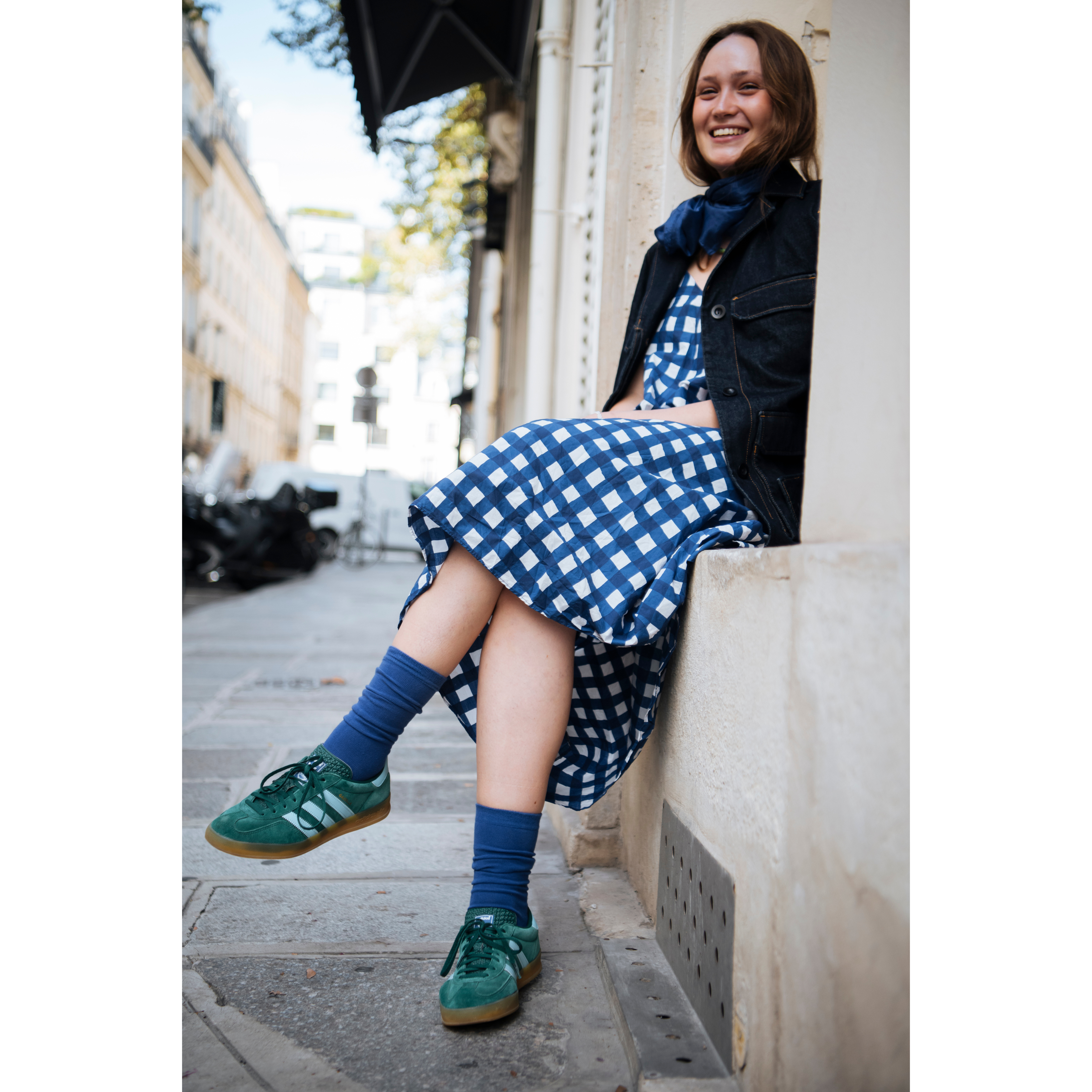 archiduchesse-de-ville-bleu-monochrome-chaussettes-36-41-coton image 6