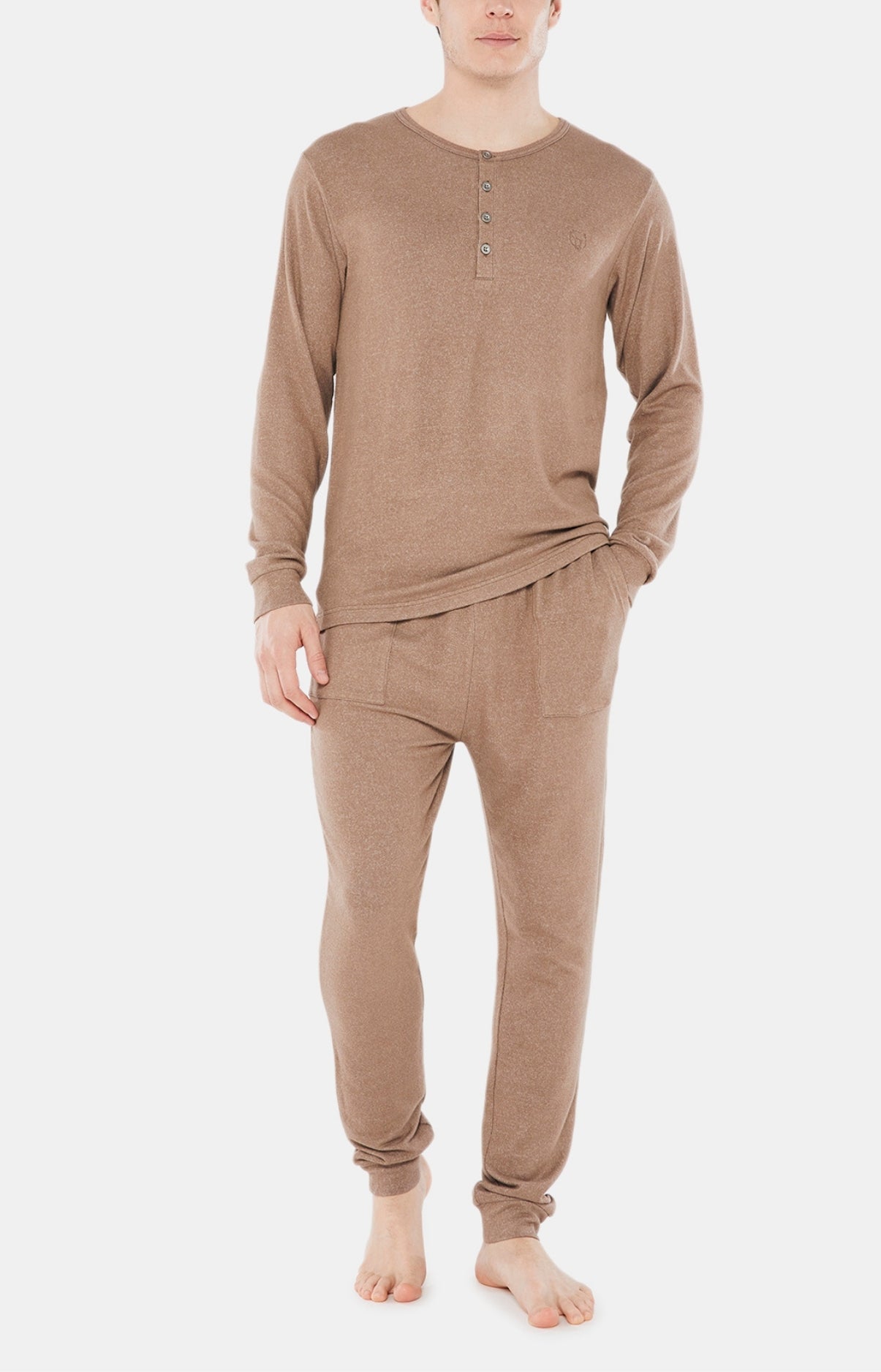 arthur-bob-noisette-pyjama-noisette-maille-gratt-e image 1