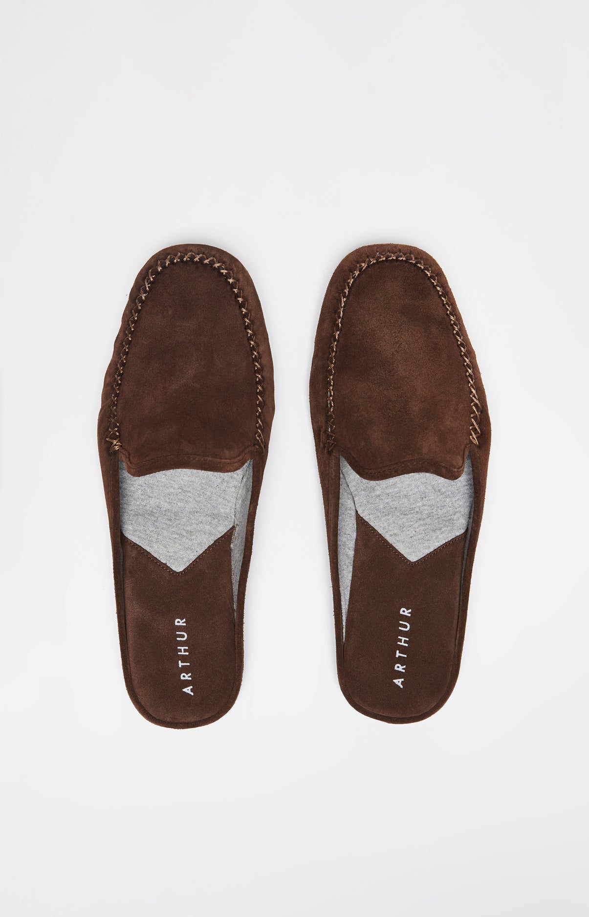 arthur-bob-chaussons-cuir-chocolat-mule-homme image 3