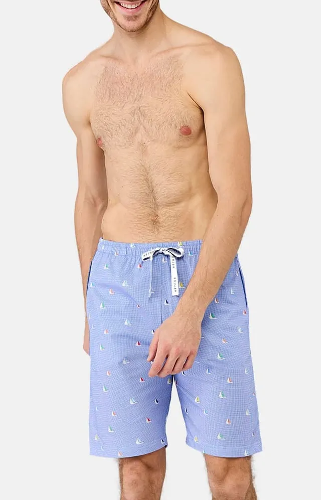 arthur-bob-short-pyjama-homme-ciel-voilier-boat-coton-bio image 1