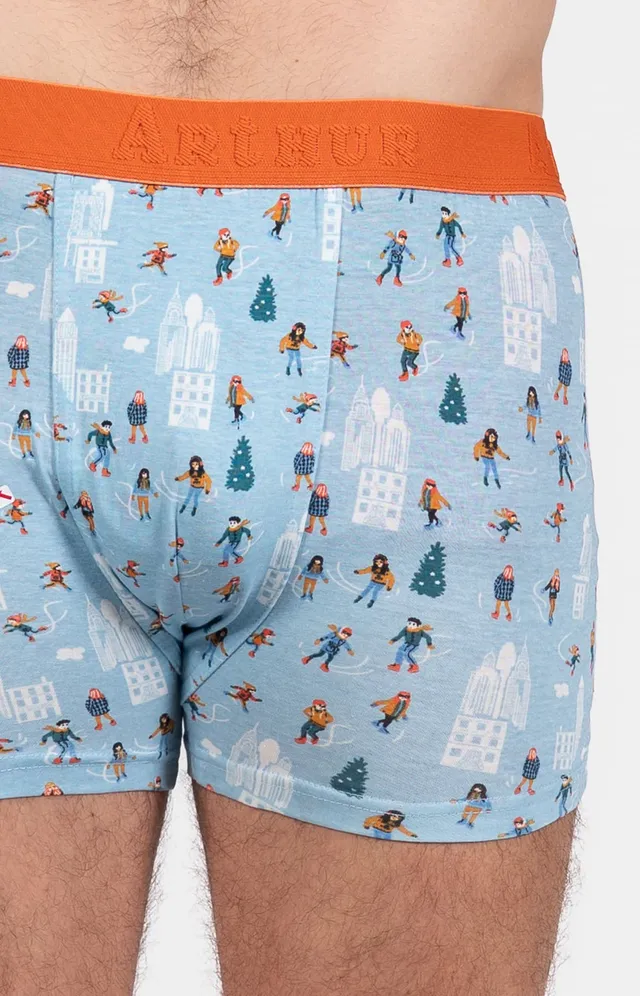 arthur-bob-matin-glace-boxer-homme-ciel-s-xxl-coton image 1