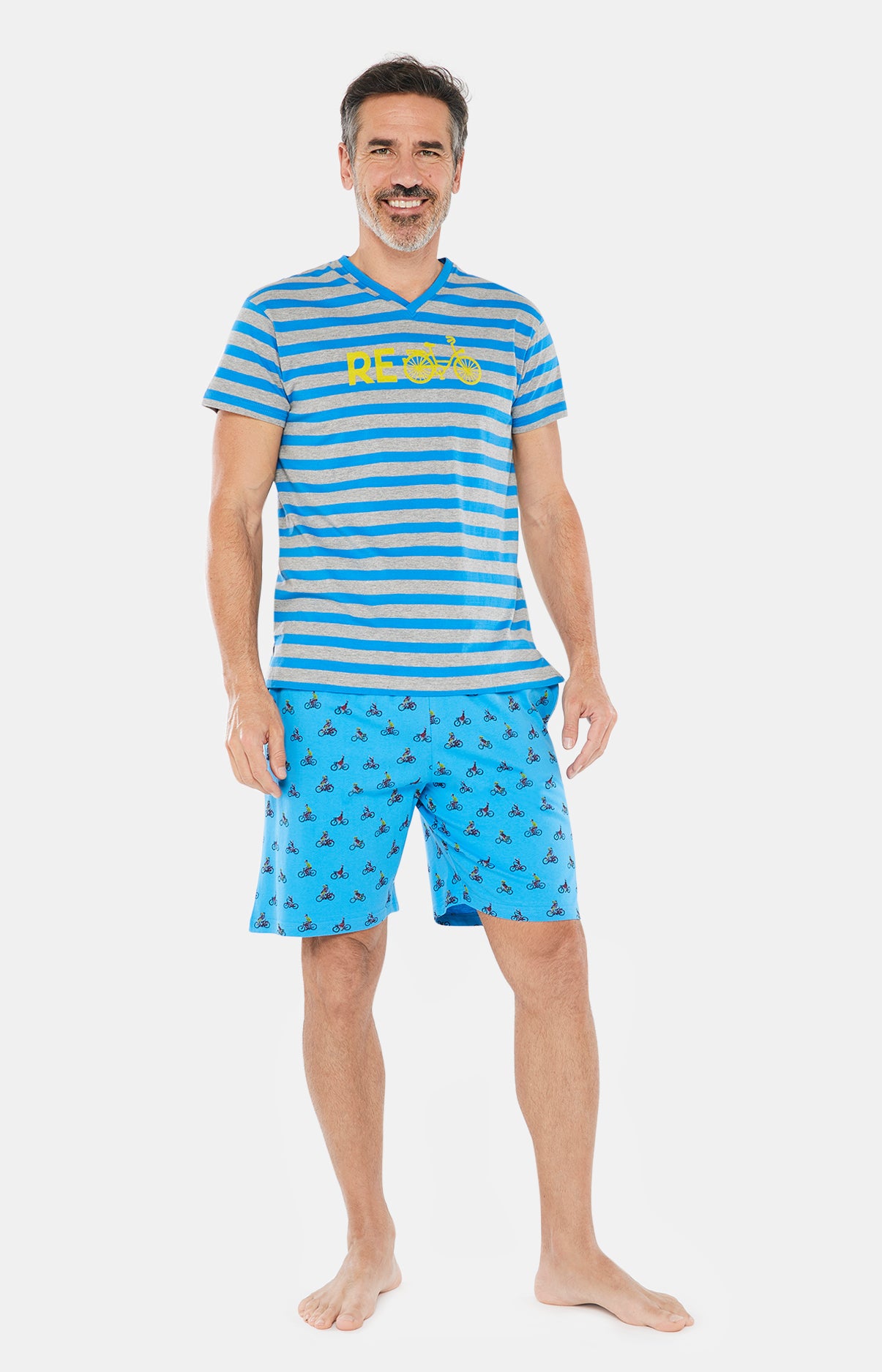 arthur-bob-re-cycles-pyjashort-homme-bleu-coton image 5