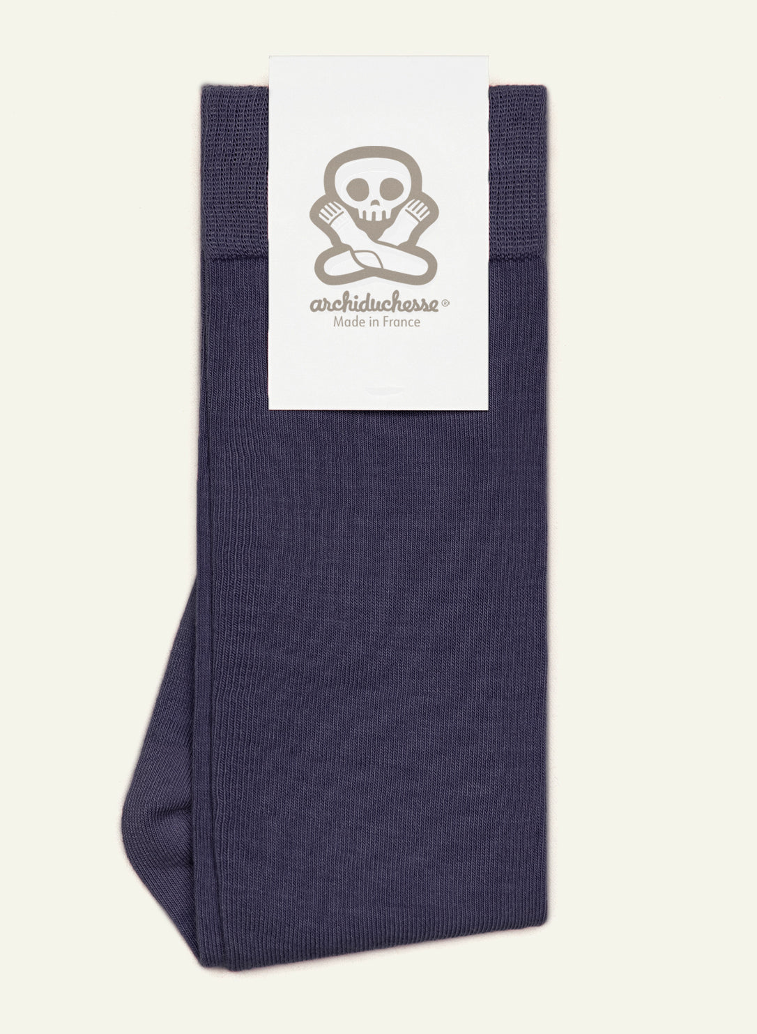 archiduchesse-de-ville-bleu-marine-chaussettes-mi-hautes-coton image 5