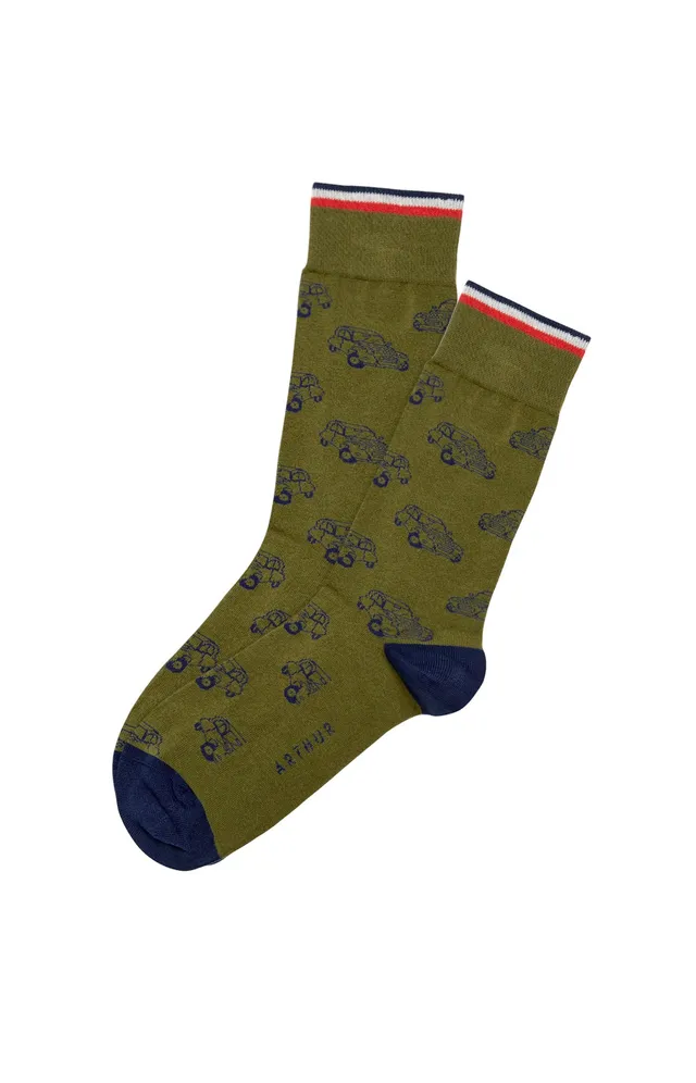 arthur-bob-2cv-kaki-chaussettes-kaki image 1