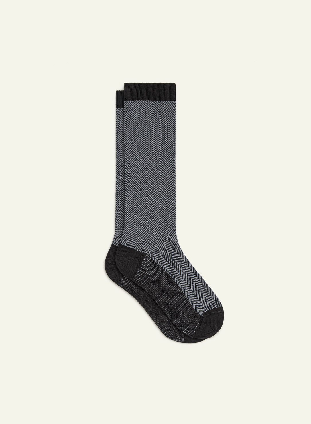 archiduchesse-fantaisie-chaussettes-chevronn-e-grise-coton image 2
